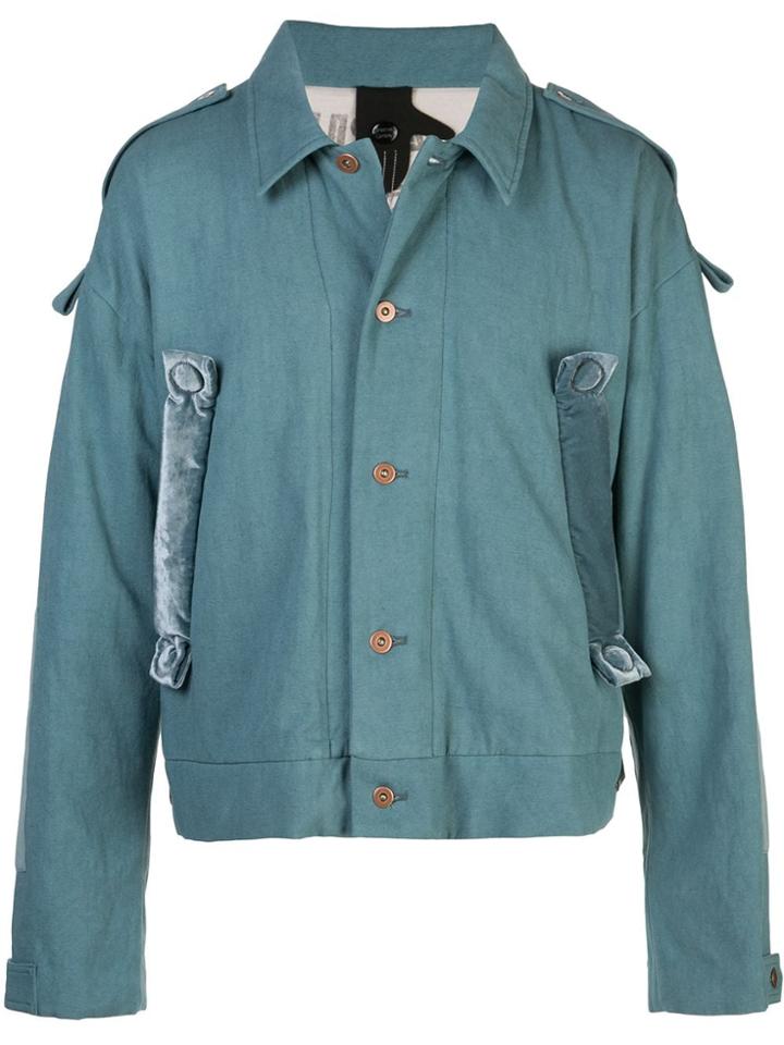 Bernhard Willhelm Deconstructed Oversize Jacket - Blue