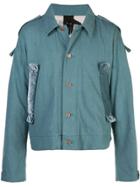Bernhard Willhelm Deconstructed Oversize Jacket - Blue