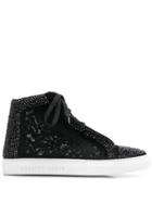 Philipp Plein Hi-top Sneakers Crystal - Black