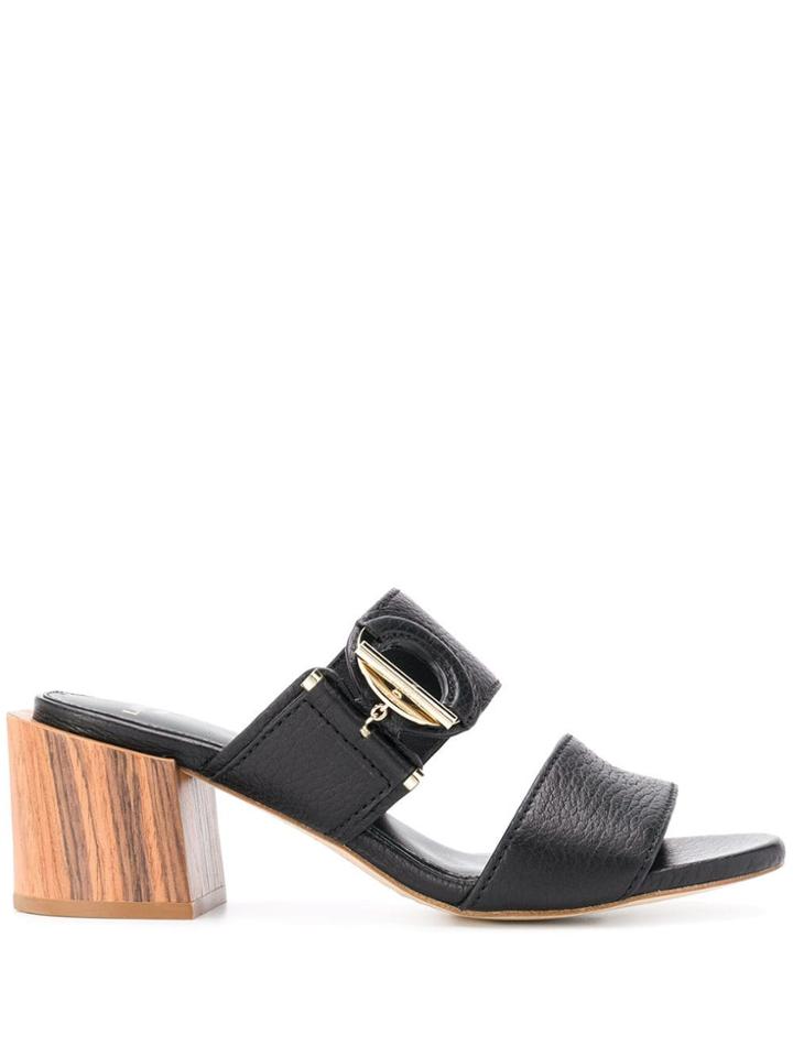 Lanvin Block Heel Mules - Black