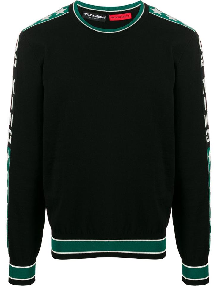 Dolce & Gabbana Dg King Crew Neck Jumper - Black