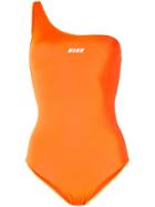 Msgm Off The Shoulder Swim Suit - Orange