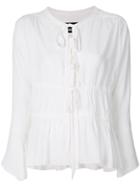 Boutique Moschino Peasant Blouse - White