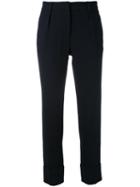 Goat - Slim Fit Trousers - Women - Cotton/wool - 8, Blue, Cotton/wool