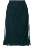 Steffen Schraut Side-stripe Lace Skirt - Green