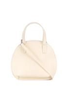 Jil Sander Navy Top-handle Tote - White