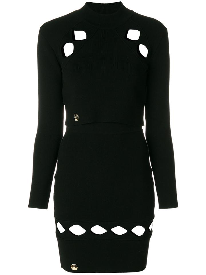 Philipp Plein Kiss Winter Dress - Black