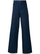 Raf Simons Wide Leg Jeans - Blue