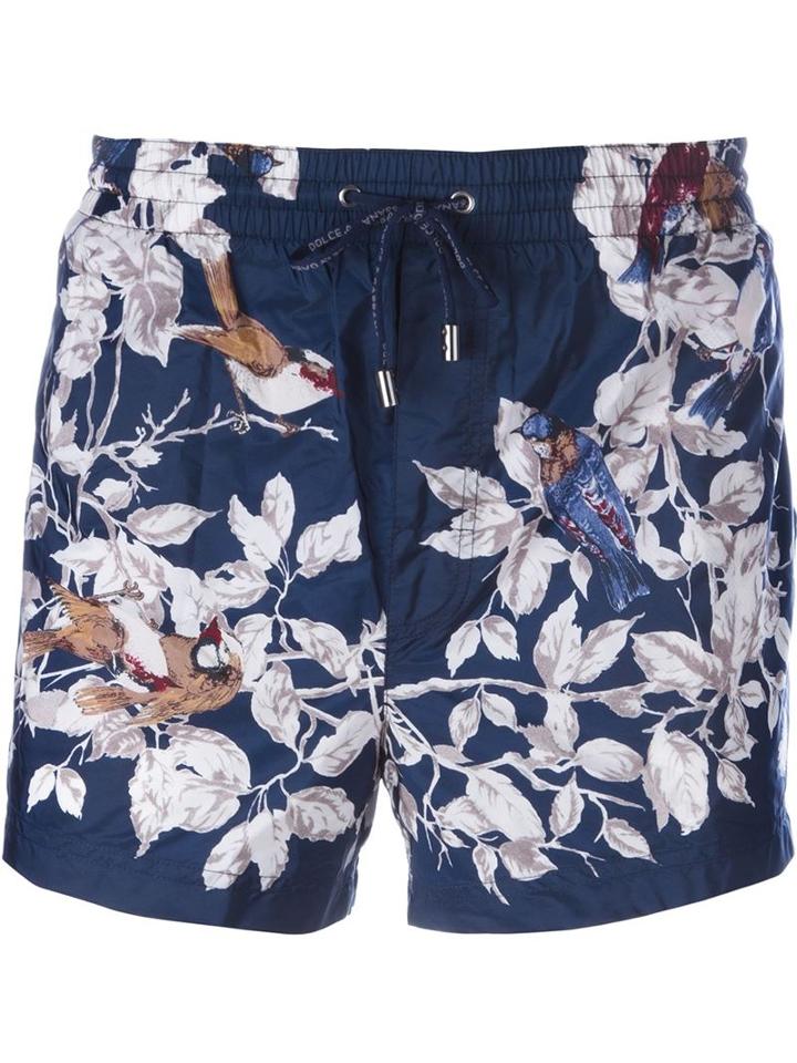 Dolce & Gabbana Bird Print Swim Shorts