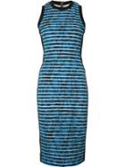 Nicole Miller Striped Fitted Dress, Women's, Size: 4, Blue, Polyester/spandex/elastane/cotton