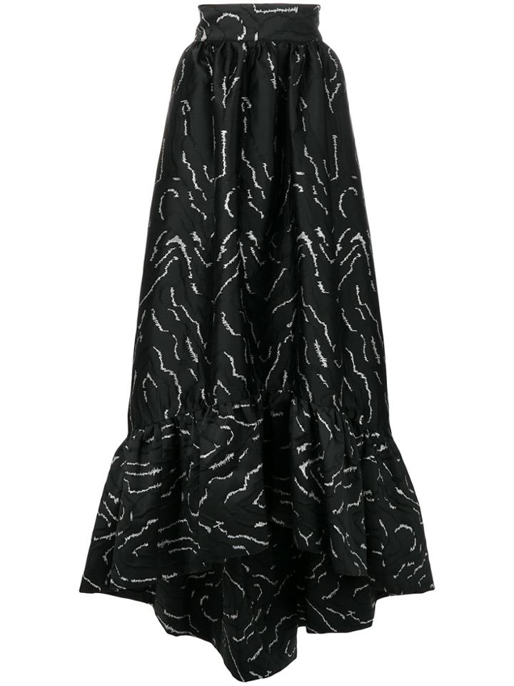 Christian Pellizzari Long Printed Skirt - Black