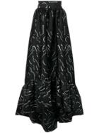Christian Pellizzari Long Printed Skirt - Black