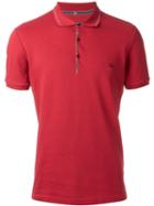Fay Embroidered Logo Polo Shirt, Men's, Size: L, Red, Cotton/spandex/elastane