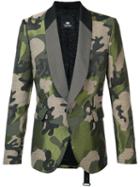 Tom Rebl - Camouflage Blazer - Men - Cotton/acrylic/polyester/viscose - 48, Green, Cotton/acrylic/polyester/viscose