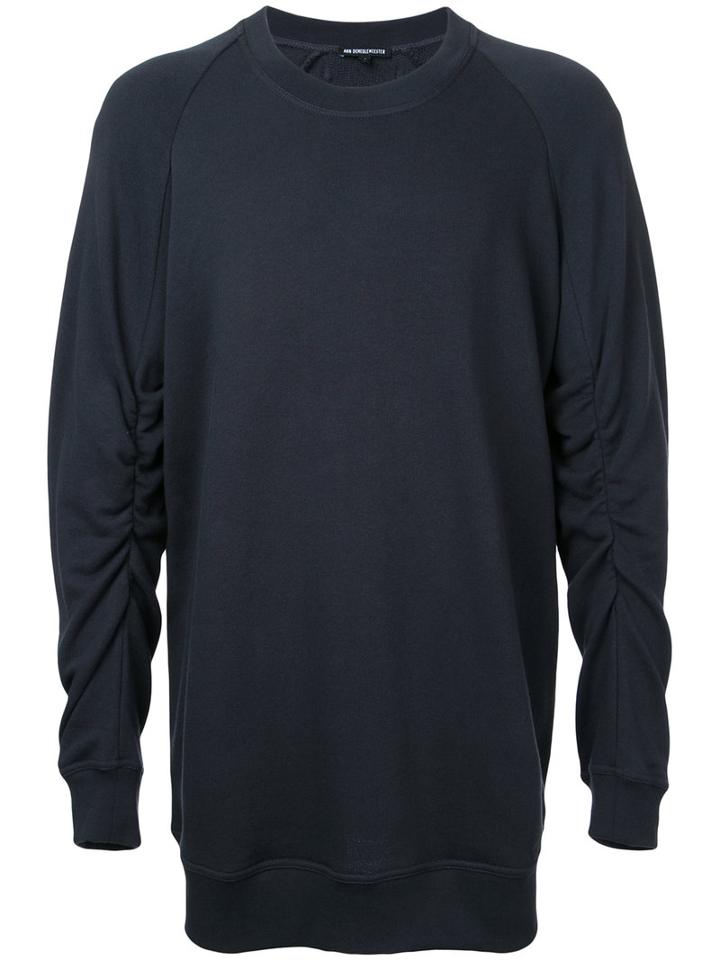 Ann Demeulemeester - Gathered Sleeve Sweatshirt - Men - Cotton - L, Grey, Cotton