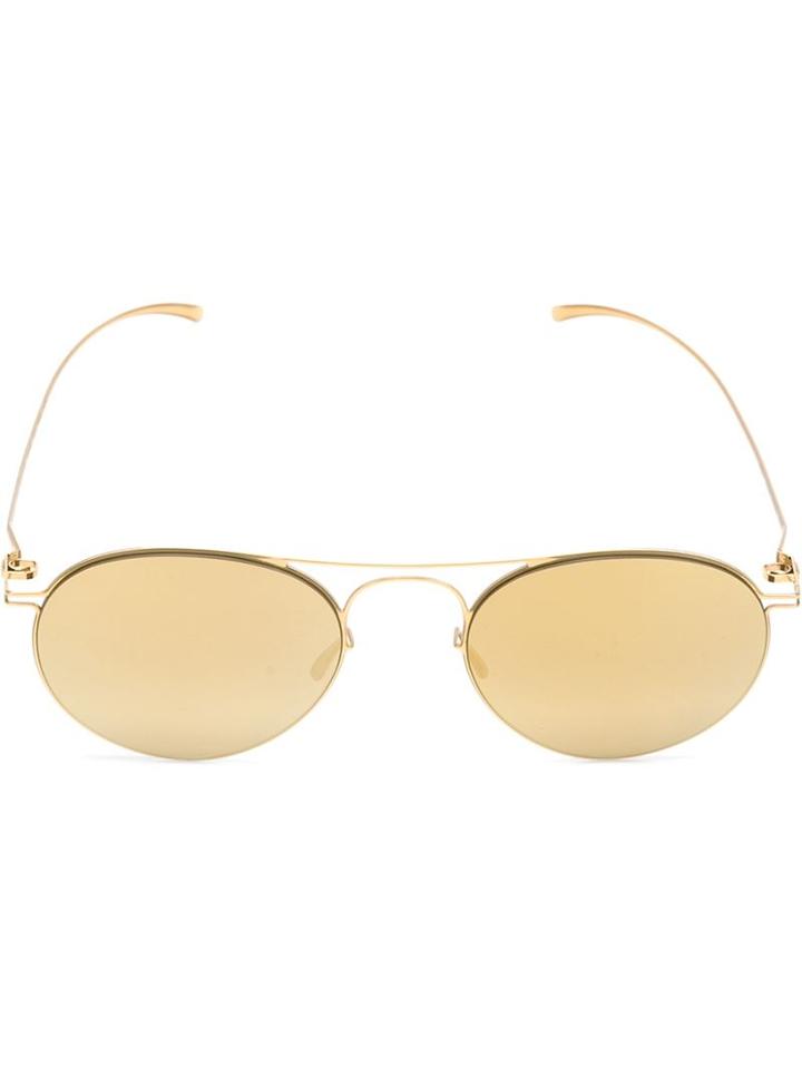 Mykita Mykita X Maison Margiela Aviator Sunglassses, Adult Unisex, Grey, Stainless Steel
