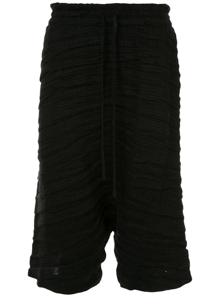 Forme D'expression Cropped Ribbed Trousers - Black