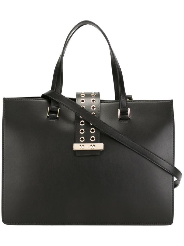 Red Valentino Eyelet Embellished Tote, Women's, Black