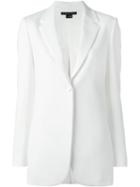 Theory Single Button Blazer, Women's, Size: 2, White, Triacetate/polyester