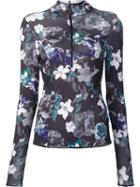 Adidas By Stella Mccartney Dark Blossom Long Sleeve Hoodie, Women's, Size: Medium, Black, Polyester/spandex/elastane