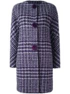 Ermanno Scervino Pom Pom Detail Coat, Women's, Size: 44, Pink/purple, Polyamide/polyester/wool/alpaca