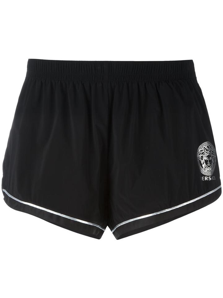 Versace Medusa Head Swim Shorts, Men's, Size: 3, Black, Polyamide/spandex/elastane/polyester