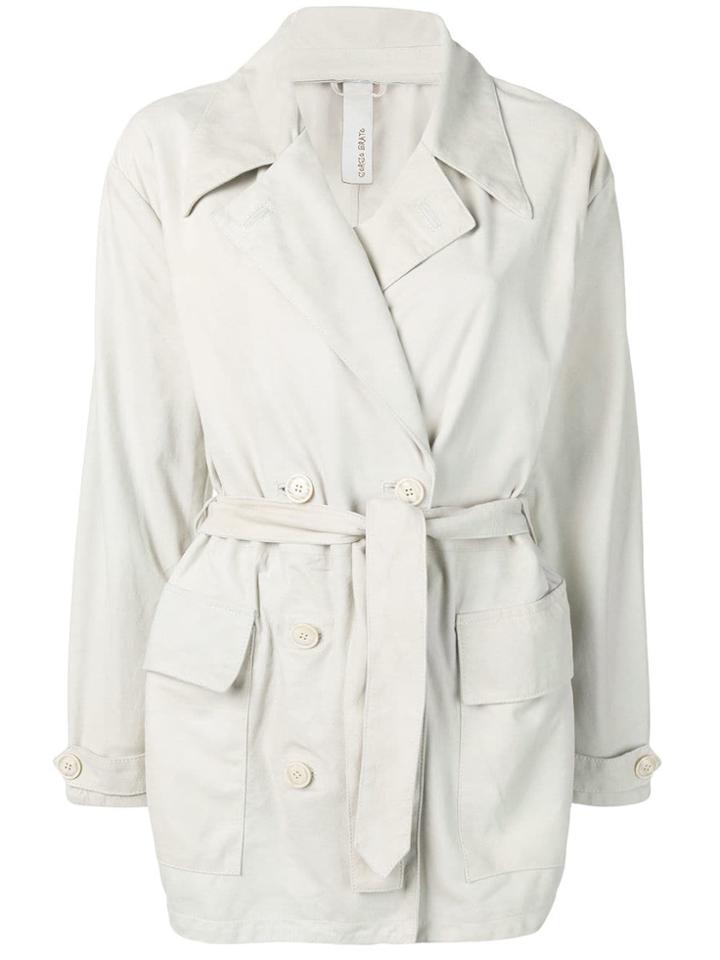 Giorgio Brato Short Trench Coat - Grey