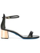 Loriblu Contrast Heel Sandals - Black