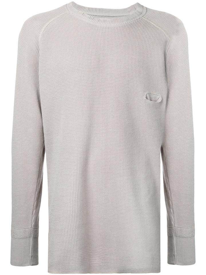 Bukht - Crew Neck Jumper - Men - Cotton - M, Grey, Cotton