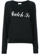 Saint Laurent 'watch It' Printed Sweatshirt, Women's, Size: Xs, Black, Cotton