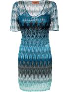 Missoni Short Sleeve Mini Dress - Blue