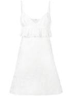 Giamba Ruffled Mini Dress - White