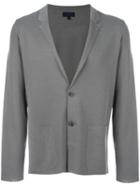 Lanvin Blazer Design Cardigan, Men's, Size: Medium, Grey, Silk/wool