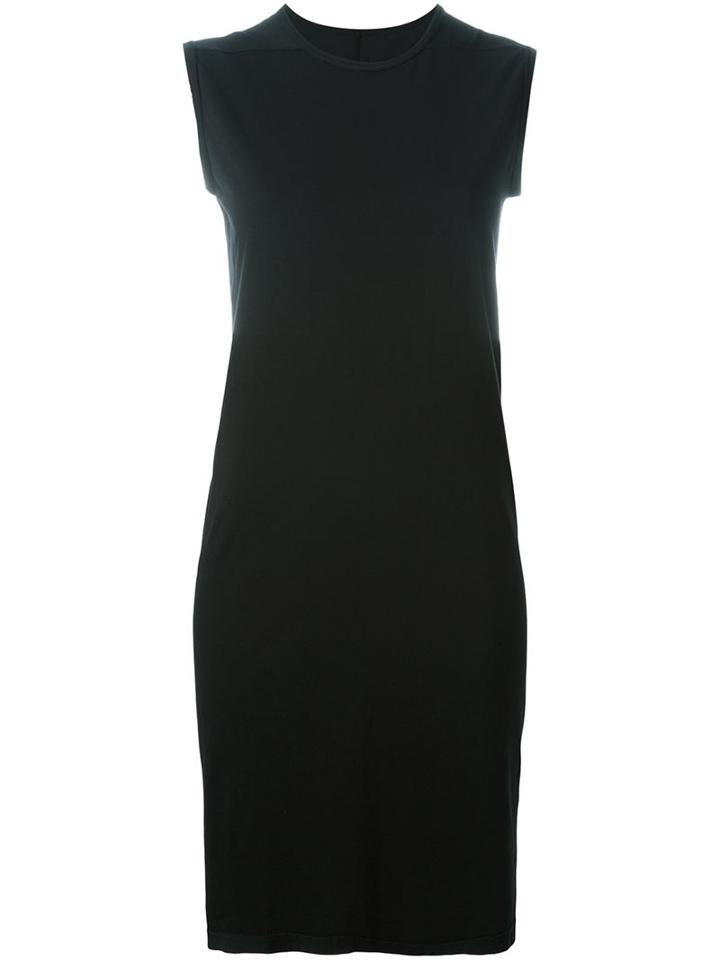 Rick Owens Drkshdw Straight Sleeveless Long Tank, Women's, Size: Large, Black, Cotton