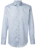 Etro Paisley Print Shirt, Men's, Size: 45, Blue, Cotton