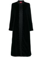 F.r.s For Restless Sleepers Long Velvet Coat - Blue