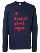 Tom Polo 'a T-shirt That Says' Sweatshirt, Adult Unisex, Size: Large, Blue, Cotton