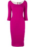 Dolce & Gabbana Fitted Dress, Women's, Size: 42, Pink/purple, Silk/spandex/elastane/virgin Wool