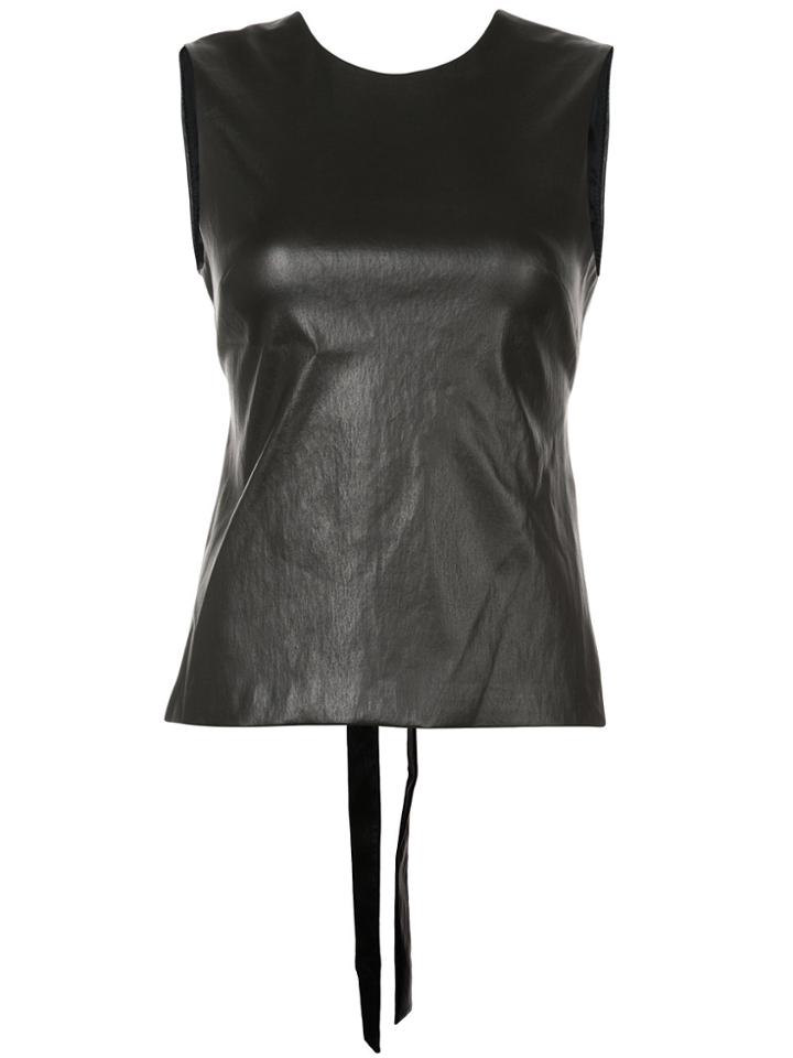 Rosetta Getty Tie Back Top - Black