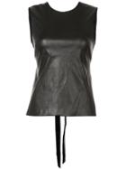 Rosetta Getty Tie Back Top - Black