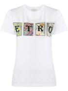 Etro Logo Print Crew Neck T-shirt - White