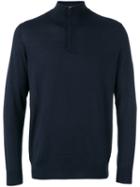 N.peal The Regent Fine Gauge Half Zip Sweater, Men's, Size: Small, Blue, Silk/cashmere