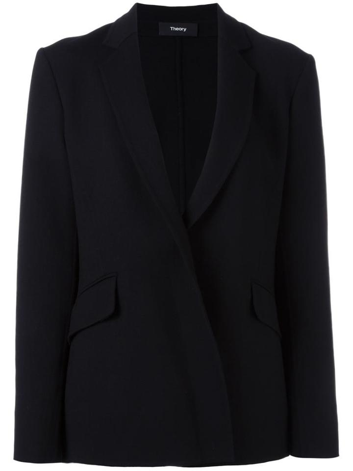 Theory Classic Blazer, Women's, Size: 10, Black, Spandex/elastane/virgin Wool
