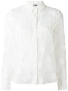 Sonia By Sonia Rykiel Clouds Motif Sheer Shirt, Women's, Size: 42, White, Cotton/polyamide