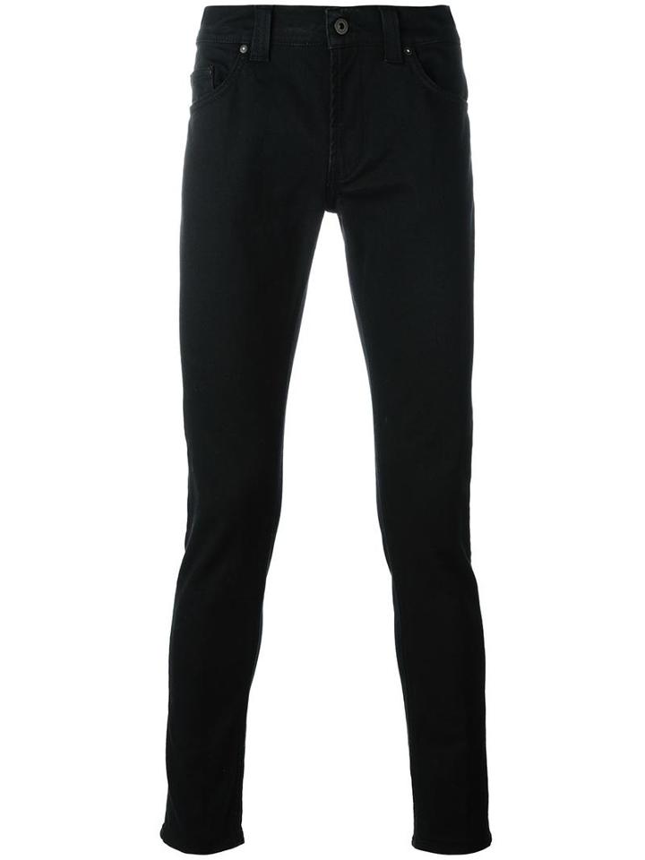 Dondup 'ramones' Skinny Jeans, Men's, Size: 33, Black, Cotton/spandex/elastane