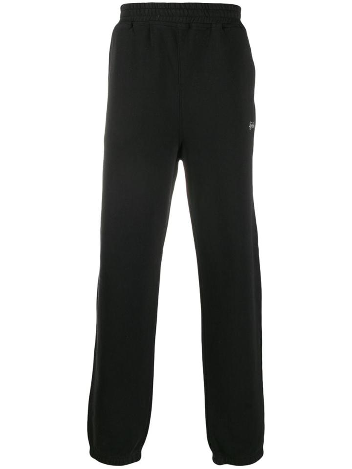 Stussy Stock Fleece Trackpants - Black