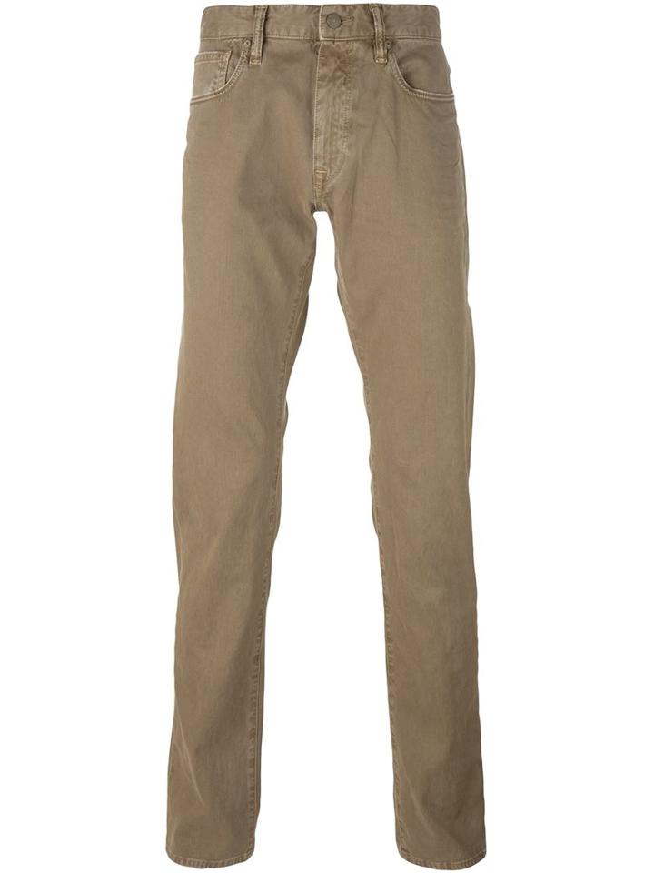 Incotex 'sky' Slim Fit Trousers, Men's, Size: 31, Nude/neutrals, Cotton/spandex/elastane