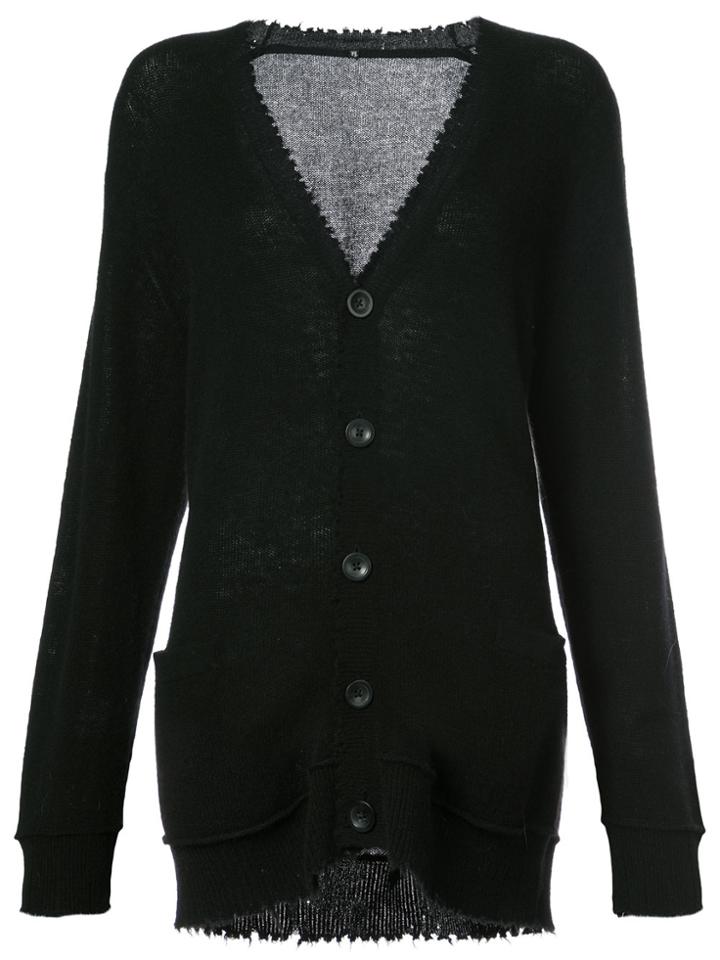 R13 Fluted Edge Cardigan - Black