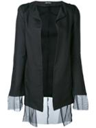 Andrea Ya'aqov - Sheer Layered Jacket - Women - Ramie/polyamide - Xs, Black, Ramie/polyamide