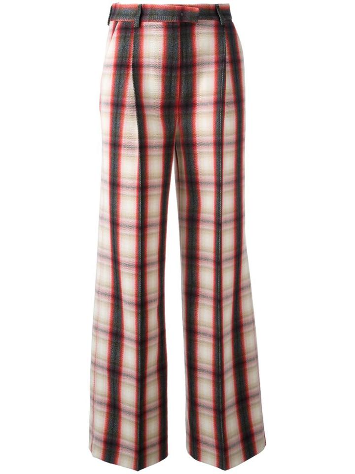 Msgm Checked Flared Trousers